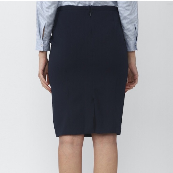 Van Heusen Stretch Pencil Skirt Navy - Picture 4 of 9